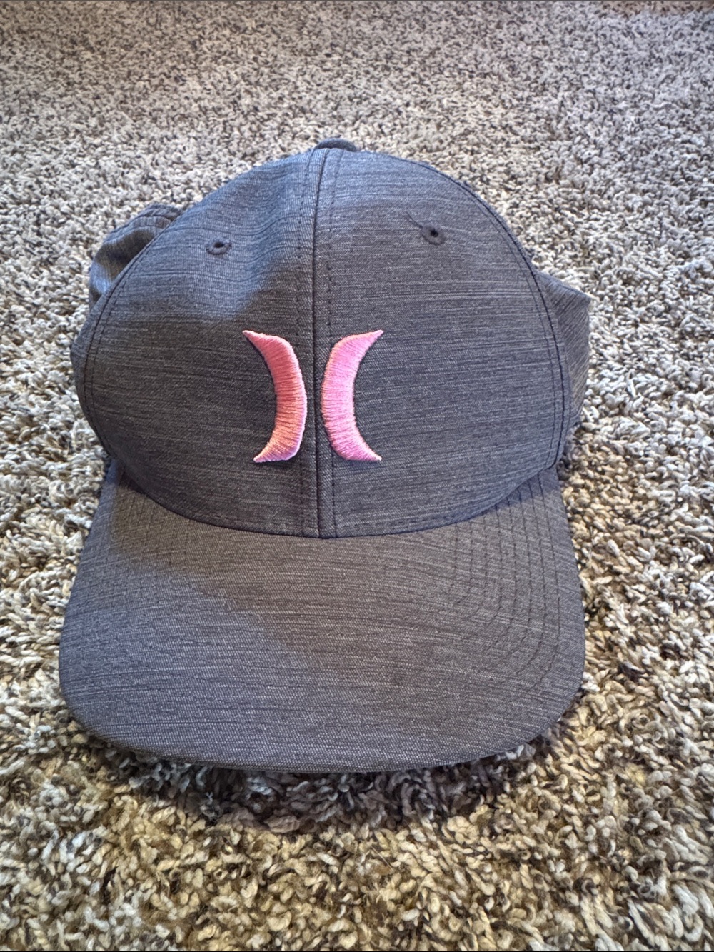 Hurley Kids Gray Cap with Pink Logo